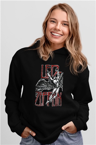 Led Zeppelin Siyah Unisex Hoodie