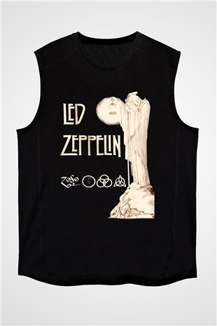 Led Zeppelin Siyah Unisex Kolsuz Tişört