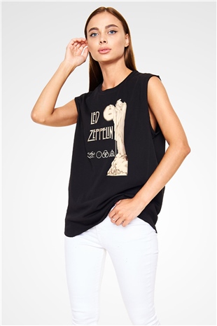 Led Zeppelin Siyah Unisex Kolsuz Tişört