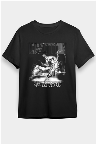 Led Zeppelin Siyah Unisex Tişört T-Shirt - TişörtFabrikası