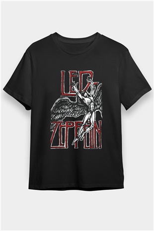 Led Zeppelin Siyah Unisex Tişört T-Shirt - TişörtFabrikası