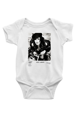 Lee Aaron Baskılı Beyaz Unisex Bebek Body - Zıbın