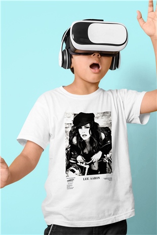 Lee Aaron Baskılı Beyaz Unisex Çocuk Tişört