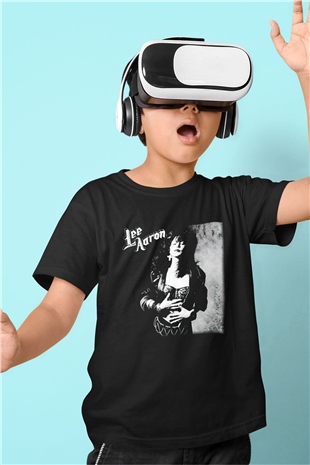 Lee Aaron Baskılı Siyah Unisex Çocuk Tişört
