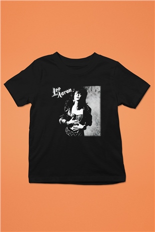 Lee Aaron Baskılı Siyah Unisex Çocuk Tişört