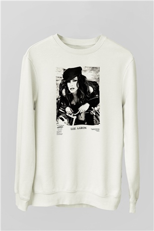 Lee Aaron Beyaz Unisex Sweatshirt
