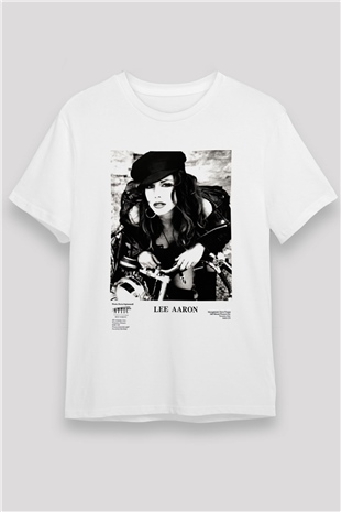 Lee Aaron Beyaz Unisex Tişört T-Shirt - TişörtFabrikası