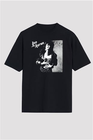 Lee Aaron Siyah Unisex Oversize Tişört T-Shirt