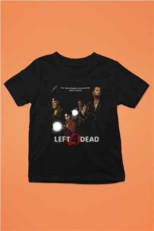 Left 4 Dead Siyah Unisex Çocuk Tişört
