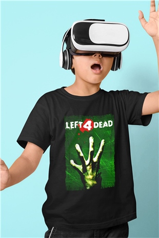 Left 4 Dead Siyah Unisex Çocuk Tişört