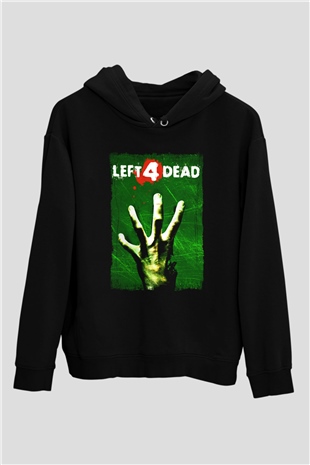 Left 4 Dead Siyah Unisex Hoodie
