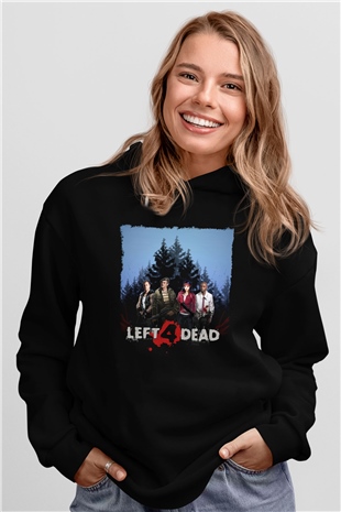 Left 4 Dead Siyah Unisex Hoodie