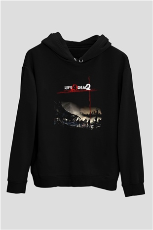 Left 4 Dead Siyah Unisex Hoodie
