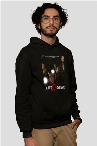 Left 4 Dead Siyah Unisex Hoodie