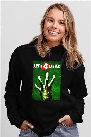 Left 4 Dead Siyah Unisex Hoodie