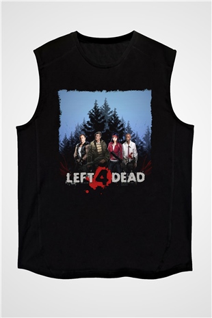 Left 4 Dead Siyah Unisex Kolsuz Tişört