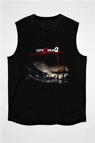 Left 4 Dead Siyah Unisex Kolsuz Tişört