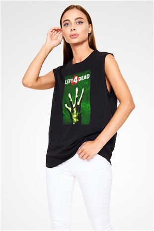 Left 4 Dead Siyah Unisex Kolsuz Tişört