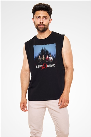 Left 4 Dead Siyah Unisex Kolsuz Tişört