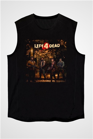 Left 4 Dead Siyah Unisex Kolsuz Tişört