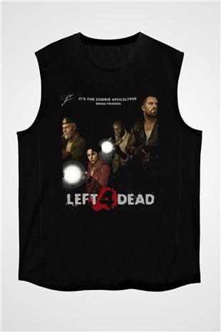 Left 4 Dead Siyah Unisex Kolsuz Tişört