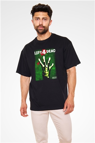 Left 4 Dead Siyah Unisex Oversize Tişört T-Shirt