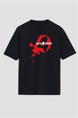 Left 4 Dead Siyah Unisex Oversize Tişört T-Shirt