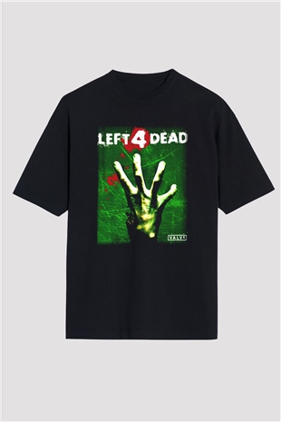 Left 4 Dead Siyah Unisex Oversize Tişört T-Shirt