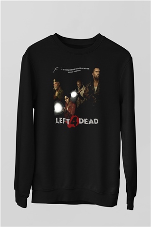 Left 4 Dead Siyah Unisex Sweatshirt