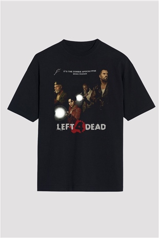 Left 4 Dead Siyah Oversize Tişört Oversize T-shirt