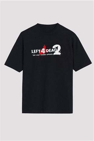 Left 4 Dead Siyah Oversize Tişört Oversize T-shirt