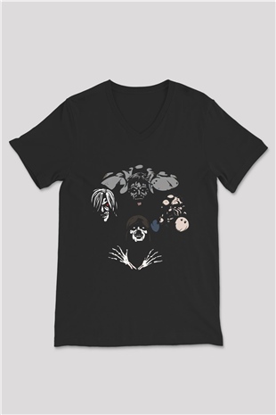 Left 4 Dead Siyah Unisex V Yaka Tişört T-Shirt