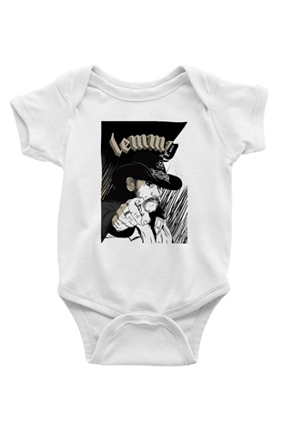 Lemmy Baskılı Beyaz Unisex Bebek Body - Zıbın