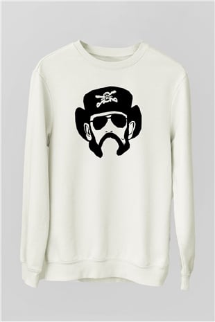 Lemmy Beyaz Unisex Sweatshirt