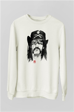 Lemmy Beyaz Unisex Sweatshirt