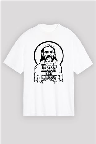 Lemmy Beyaz Oversize Tişört Oversize T-shirt - TişörtFabrikası
