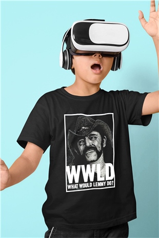 Lemmy Siyah Unisex Çocuk Tişört