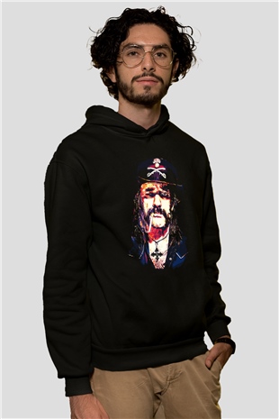 Lemmy Siyah Unisex Hoodie