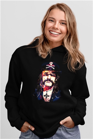 Lemmy Siyah Unisex Hoodie