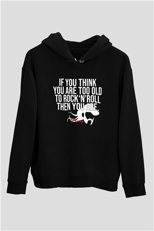 Lemmy Siyah Unisex Kapüşonlu Sweatshirt