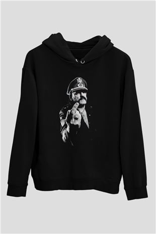 Lemmy Siyah Unisex Kapüşonlu Sweatshirt