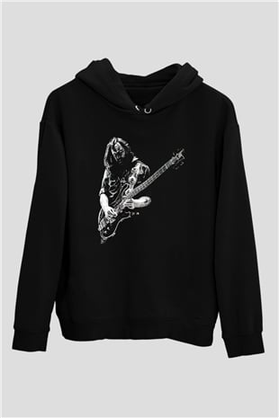 Lemmy Siyah Unisex Kapüşonlu Sweatshirt