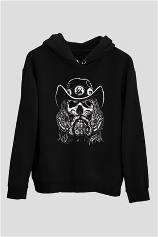 Lemmy Siyah Unisex Kapüşonlu Sweatshirt