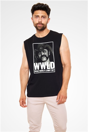 Lemmy Siyah Unisex Kolsuz Tişört