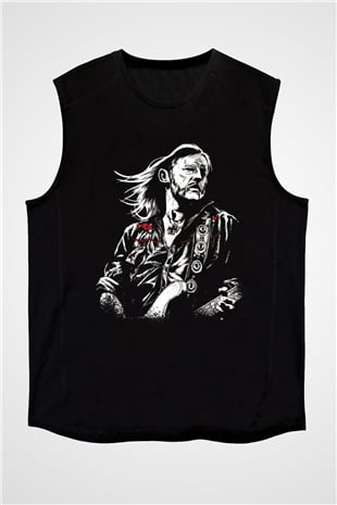 Lemmy Siyah Unisex Kolsuz Tişört