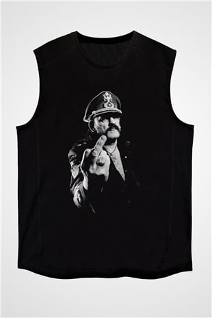Lemmy Siyah Unisex Kolsuz Tişört