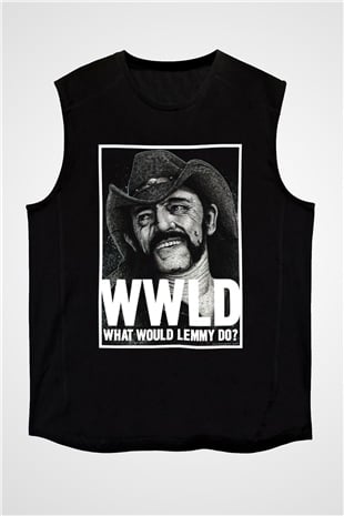 Lemmy Siyah Unisex Kolsuz Tişört