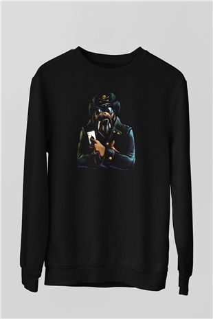 Lemmy Siyah Unisex Sweatshirt