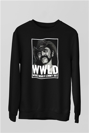 Lemmy Siyah Unisex Sweatshirt