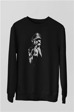 Lemmy Siyah Unisex Sweatshirt